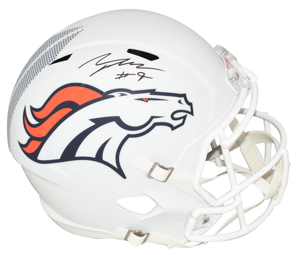 TALANOA HUFANGA SIGNED DENVER BRONCOS WHITE FULL SIZE SPEED HELMET BECKETT