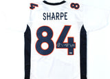 Shannon Sharpe Autographed White Pro Style Jersey - Beckett W Hologram *Silver