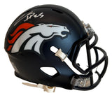Chris Harris, Jr. Autographed Denver Broncos Navy Mini Helmet - Beckett COA