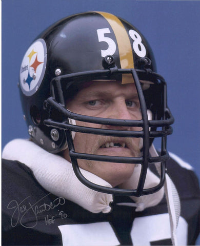 Jack Lambert Pittsburgh Steelers Signed 16x20 Missing Teeth Photo & HOF 90 Insc