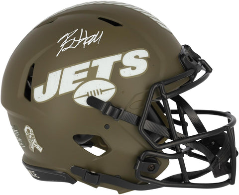 Autographed Breece Hall Jets Helmet