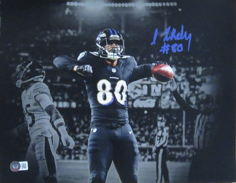Isaiah Likely Autographed 16x20 Photo Baltimore Ravens Beckett 184958