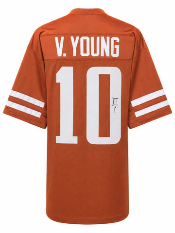 Vince Young (TEXAS) Signed Brown Custom College Football Jersey - (SCHWARTZ COA)