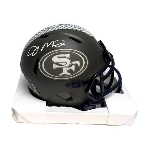 Joe Montana Autographed 49ers Salute to Service Mini Helmet - BAS