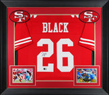 Kaelon Black Authentic Signed Red Pro Style Framed Jersey BAS Witnessed