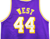 Jerry West Los Angeles Signed Purple Basketball Jersey JSA