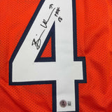 Autographed/Signed Brian Urlacher HOF 18 Chicago Orange Football Jersey BAS COA