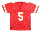 Hollywood Brown Kansas City Signed Red Football Jersey JSA QR Hologram