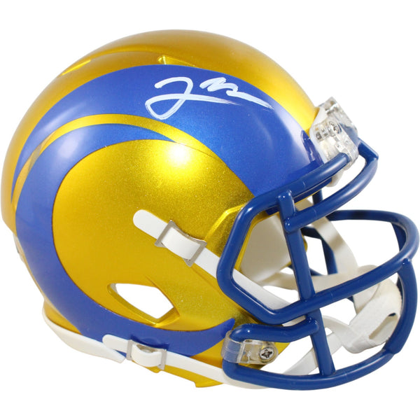 Jared Verse Autographed Los Angeles Rams Flash Mini Helmet Beckett Witness 51856