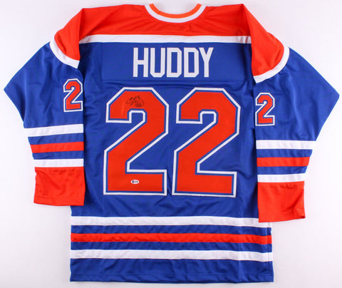 Charlie Huddy Signed Oilers Jersey (Beckett) Career 1979-1997 / 5x Cup Winner
