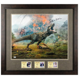 Laura Dern Jeff Goldblum Sam Neill Jurassic World Autographed Framed 16x20 Photo