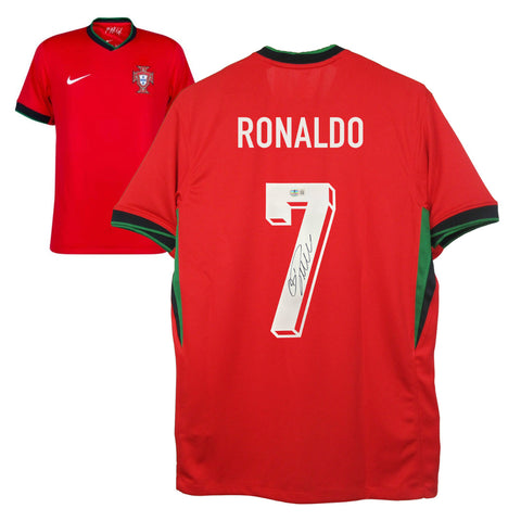 Cristiano Ronaldo Signed Portugal Home Soccer Jersey #7 with Beckett COA