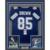 Framed Autographed/Signed Noah Brown 33x42 Dallas Blue Jersey JSA COA