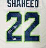 Rashid Shaheed Autographed Seahawks Nike White Game Jersey Beckett