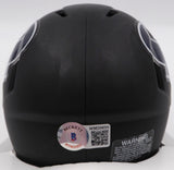 Phillip Lindsay Autographed Black Flat Black Mini Helmet Texans Beckett WM20899