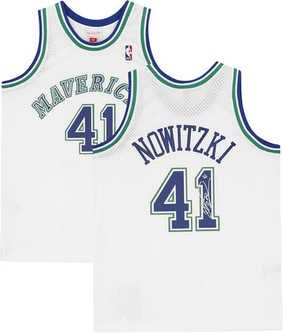 Dirk Nowitzki Dallas Mavericks Autographed White 1998 Nike Swingman Jersey