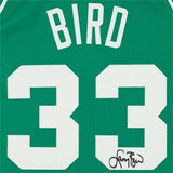 FRMD Larry Bird Boston Celtics Signed Green Authentic Mitchell and Ness Jersey