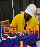 Daunte Culpepper Autographed/Signed Pro Style Purple XL Jersey Beckett 39303