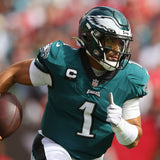 Jalen Hurts Signed Philadelphia Eagles 35x43 Framed Jersey (PSA) Quarterback
