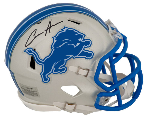 Aidan Hutchinson Signed Detroit Lions Riddell Speed Mini Helmet - (SCHWARTZ COA)