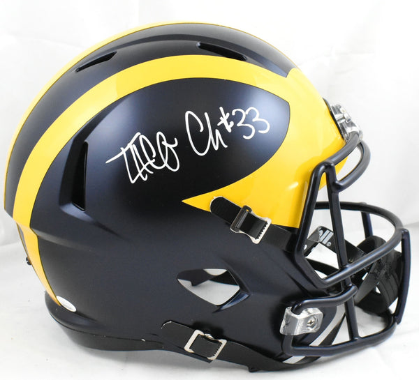 Taco Charlton Autographed Michigan Wolverines F/S Speed Helmet - JSA W *White