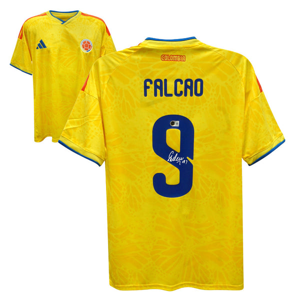 Radamel Falcao Signed Colombia Soccer Jersey #9 with Beckett COA