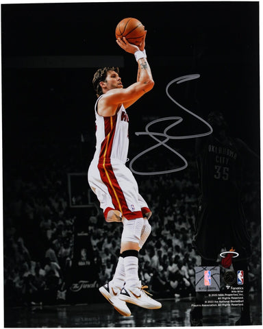 Mike Miller Heat Signed 8x10 2012 NBA Finals Game 5 vs Thunder Spotlight Photo