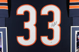 CHARLES TILLMAN (Bears navy SKYLINE) Signed Autographed Framed Jersey JSA