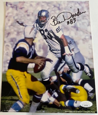 Ben Davidson Autographed Oakland Raiders 8x10 Photo JSA COA