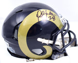 Marshall Faulk Autographed Rams 00-16 Speed Mini Helmet - Beckett W Hologram
