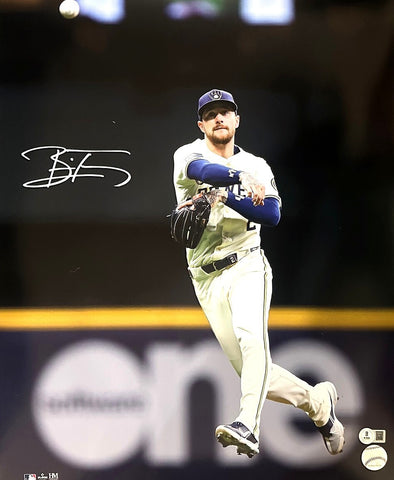 Milw Brewers Gold Glover BRICE TURANG Signed 16x20 Photo #9 AUTO - BAS