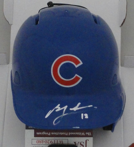 Cubs World Series MVP BEN ZOBRIST Signed Rawlings Mini Helmet AUTO - JSA