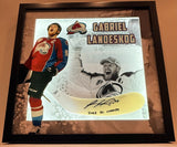 Gabe Landeskog Autographed Stick Blade w/ Inscription Light Framed Fanatics COA
