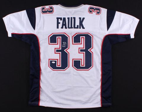 Kevin Faulk Signed Patriots Jersey (JSA COA) 3x SB Champion / Pats R.B.1999-2011