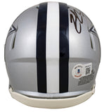 Cowboys Zack Martin Signed Silver Speed Mini Helmet W/ Case BAS Witnessed