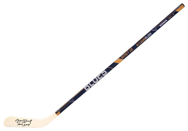 Brett Hull Signed Franlkin Blues Logo Full Size Hockey Stick w/HOF 2009 (SS COA)