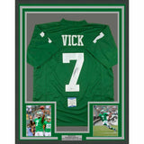 FRAMED Autographed/Signed MICHAEL VICK 33x42 Philadelphia Kelly Jersey BAS COA
