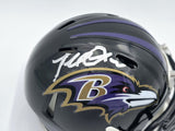 Terrell Suggs Autographed Falcons Black Mini Helmet Beckett Witness 2W637289