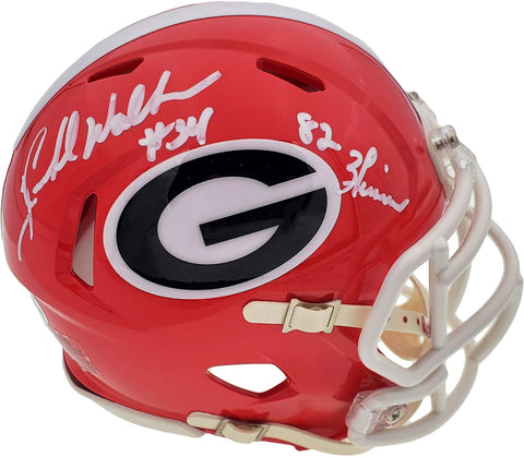 HERSCHEL WALKER AUTOGRAPHED GEORGIA SPEED MINI HELMET HEISMAN 82 BECKETT 185958