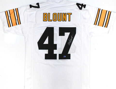 Mel Blount Autographed White Pro Style Jersey - Prova *Silver