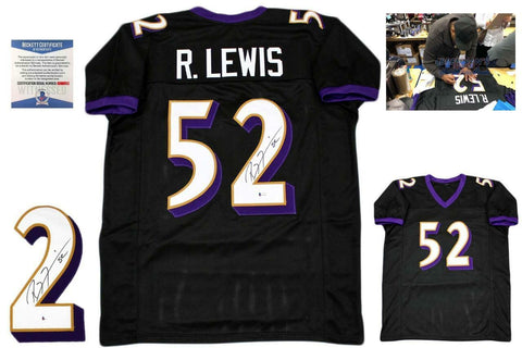 Ray Lewis Autographed SIGNED Jersey - Beckett Authentic - Black