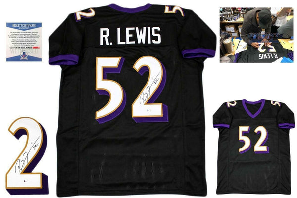 Ray Lewis Autographed SIGNED Jersey - Beckett Authentic - Black