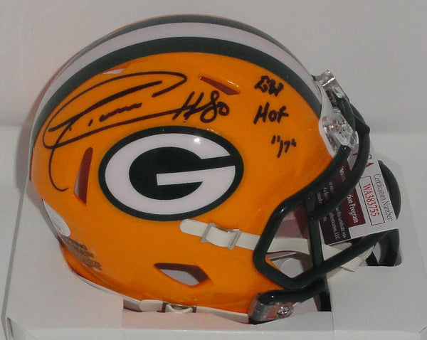 Packers DONALD DRIVER Signed Speed Mini Helmet AUTO w/ "GBP HOF 2017" - JSA