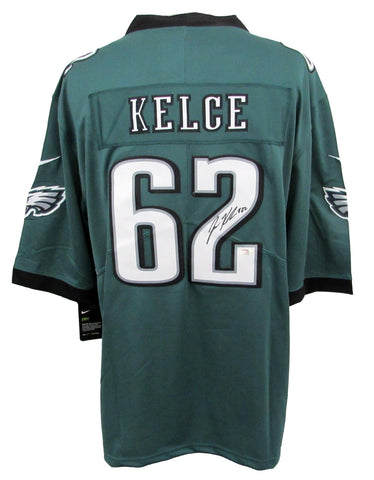 Jason Kelce Eagles Signed Green Nike On Field Football Jersey PSA/DNA 208045