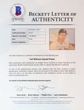 Ted Williams Autographed 12x18 Stats Poster Framed (18.5"W x 25.5"H) Beckett LOA