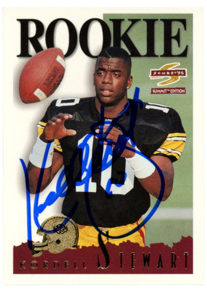 Kordell Stewart Autographed 95 Score Summit #159 Trading Card Beckett 52817