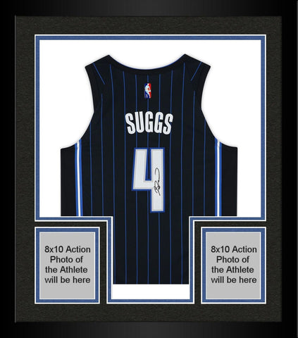 Framed Jalen Suggs Orlando Magic Signed Black 2021-2022 Authentic Jersey
