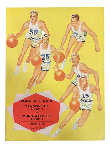 Yeadon vs John Harris High School Basketball Program March 18 1953