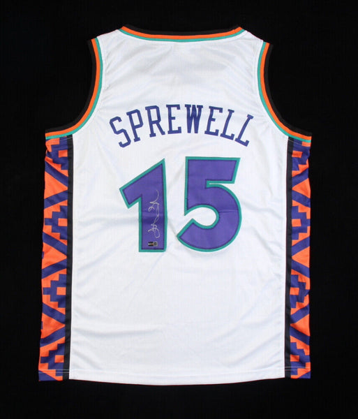 Latrell Sprewell Signed 1995 All Star Game Jersey (Steiner) 4xNBA All Star Guard
