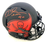 MIKE ALSTOTT SIGNED TB BUCCANEERS FS ECLIPSE AUTHENTIC HELMET BECKETT COA
